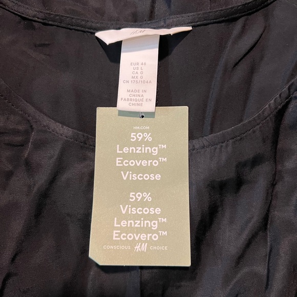 NWT Black Zara Dress Sz L - Picture 4 of 5